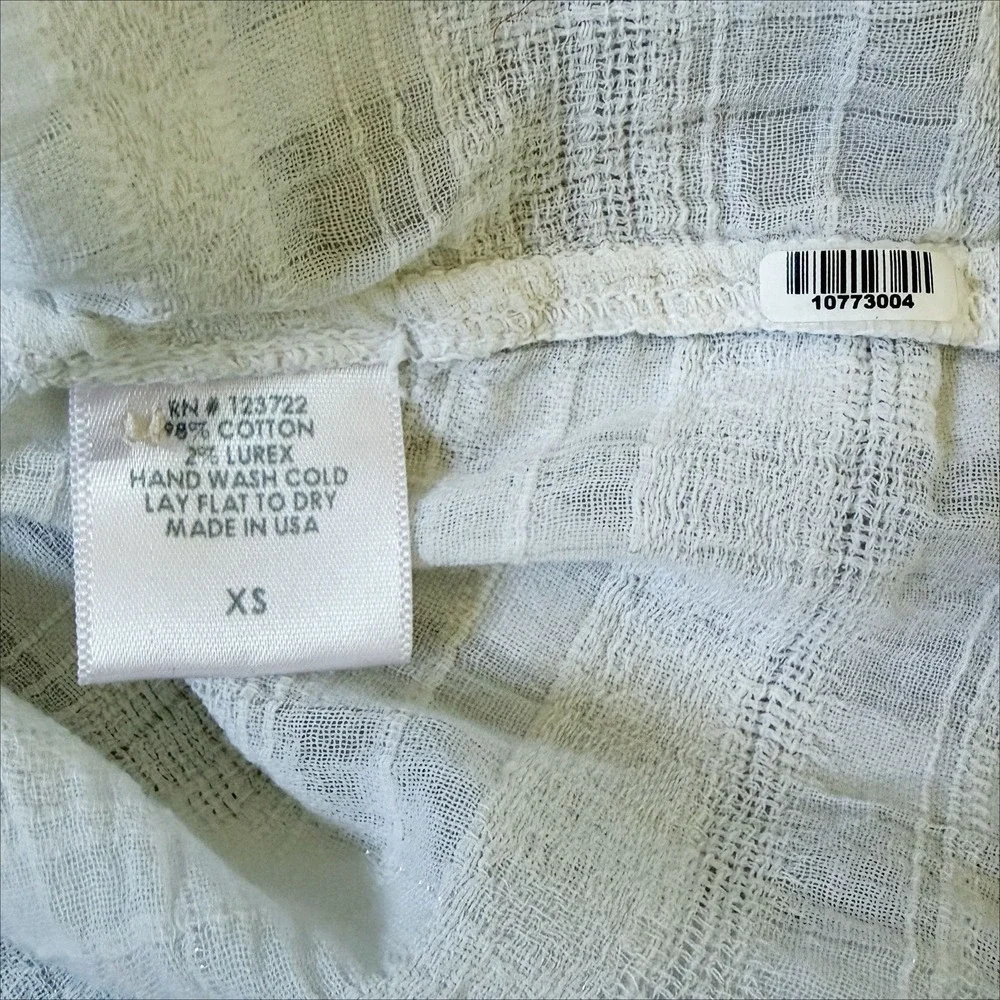 Xirena $209 Button Up Top Size XS Gauze Cotton Minimalist Quiet Luxury